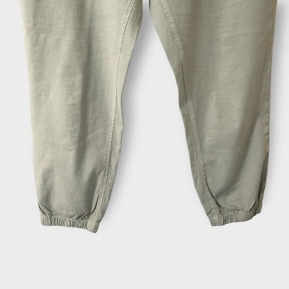 Frank & Eileen Jameson Utility Jogger Sage Green Cotton Flax Stretch Sz 10 - Picture 3 of 11